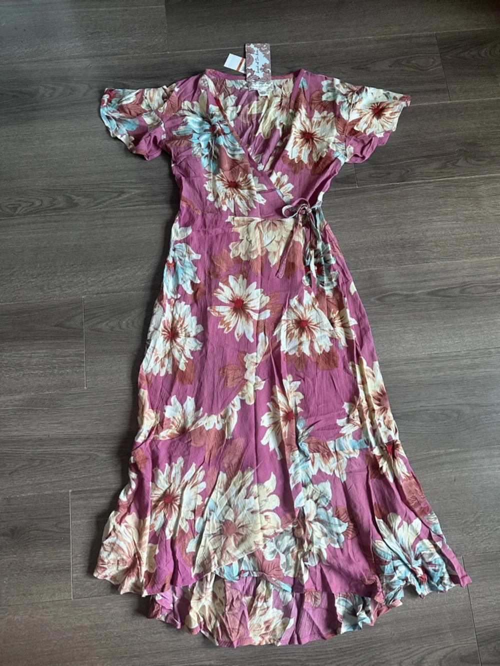 Blossom Wrap Maxi Dress in Dusty Rose - Picture 5 of 8